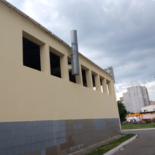 Покраска  фасада супермаркета Атб
